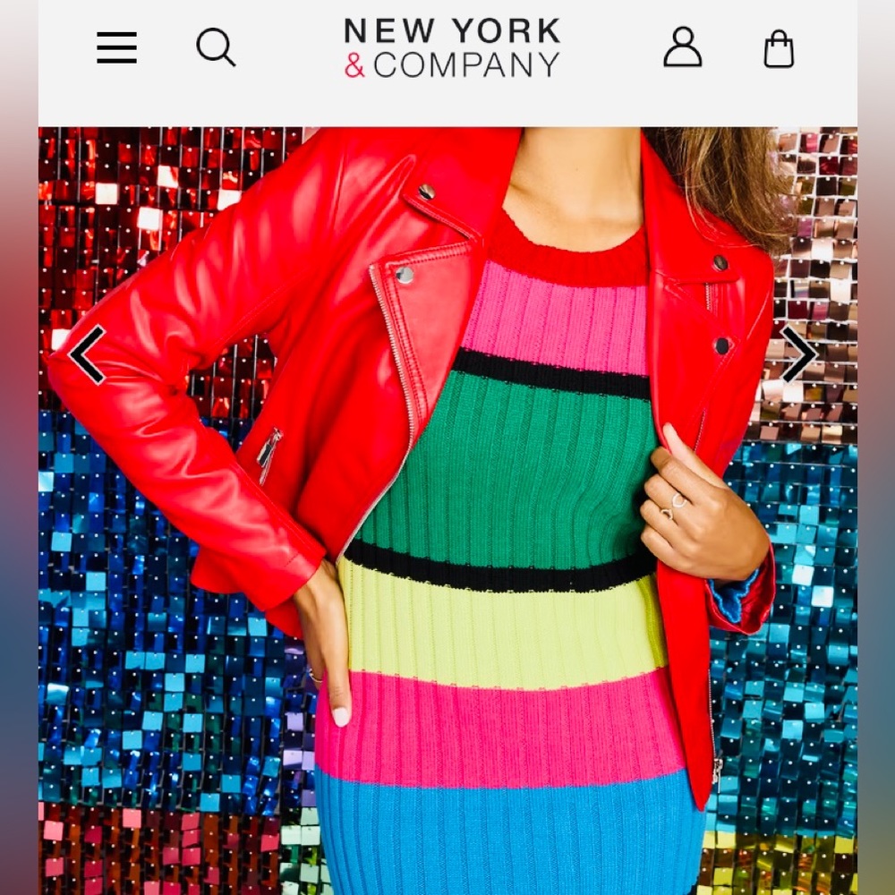 NY&C XS Faux Leather Jacket with Silver Zip Pockets